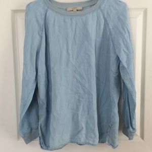 Light chambray long sleeve shirt